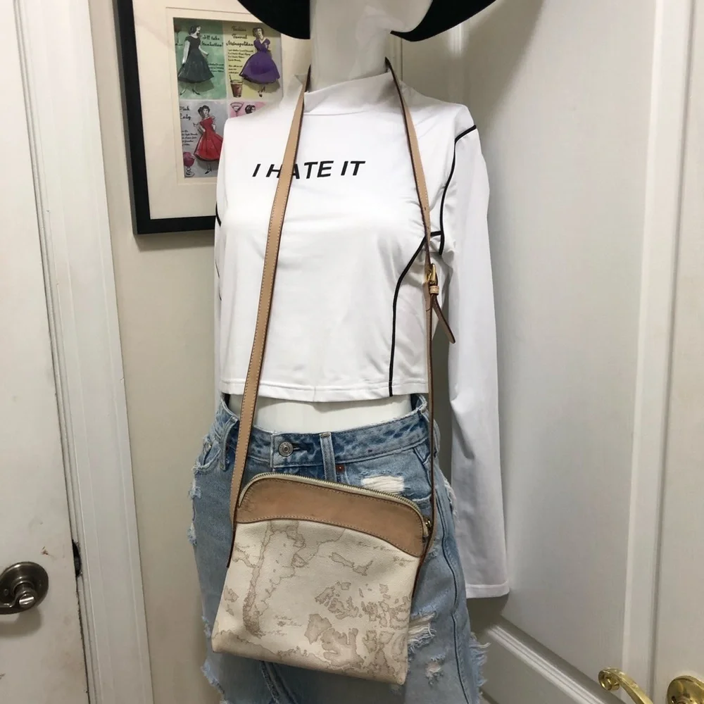 Tilasse Alviro Martin Italian map crossbody bag